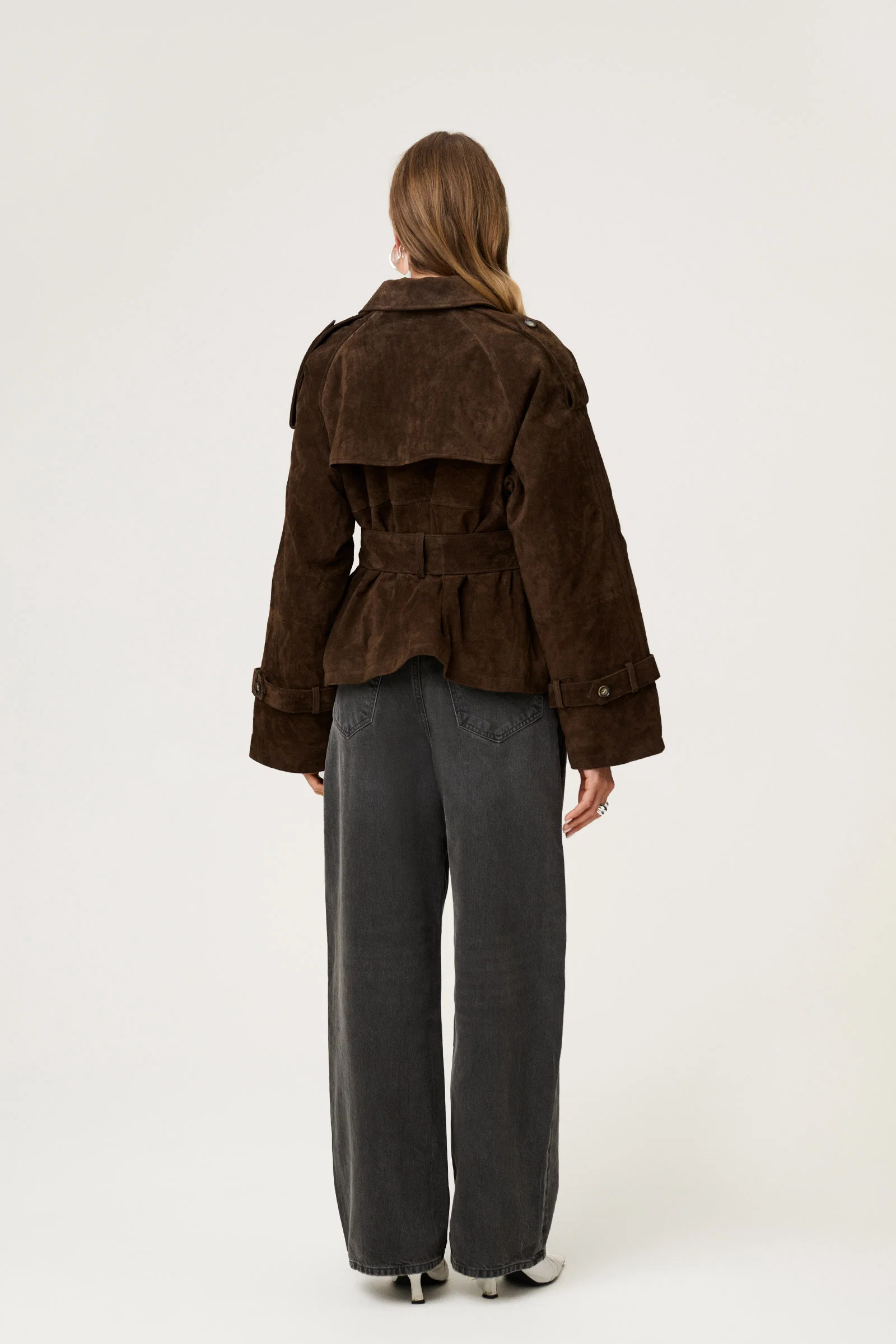 York Cropped Trench Coat - Image 4