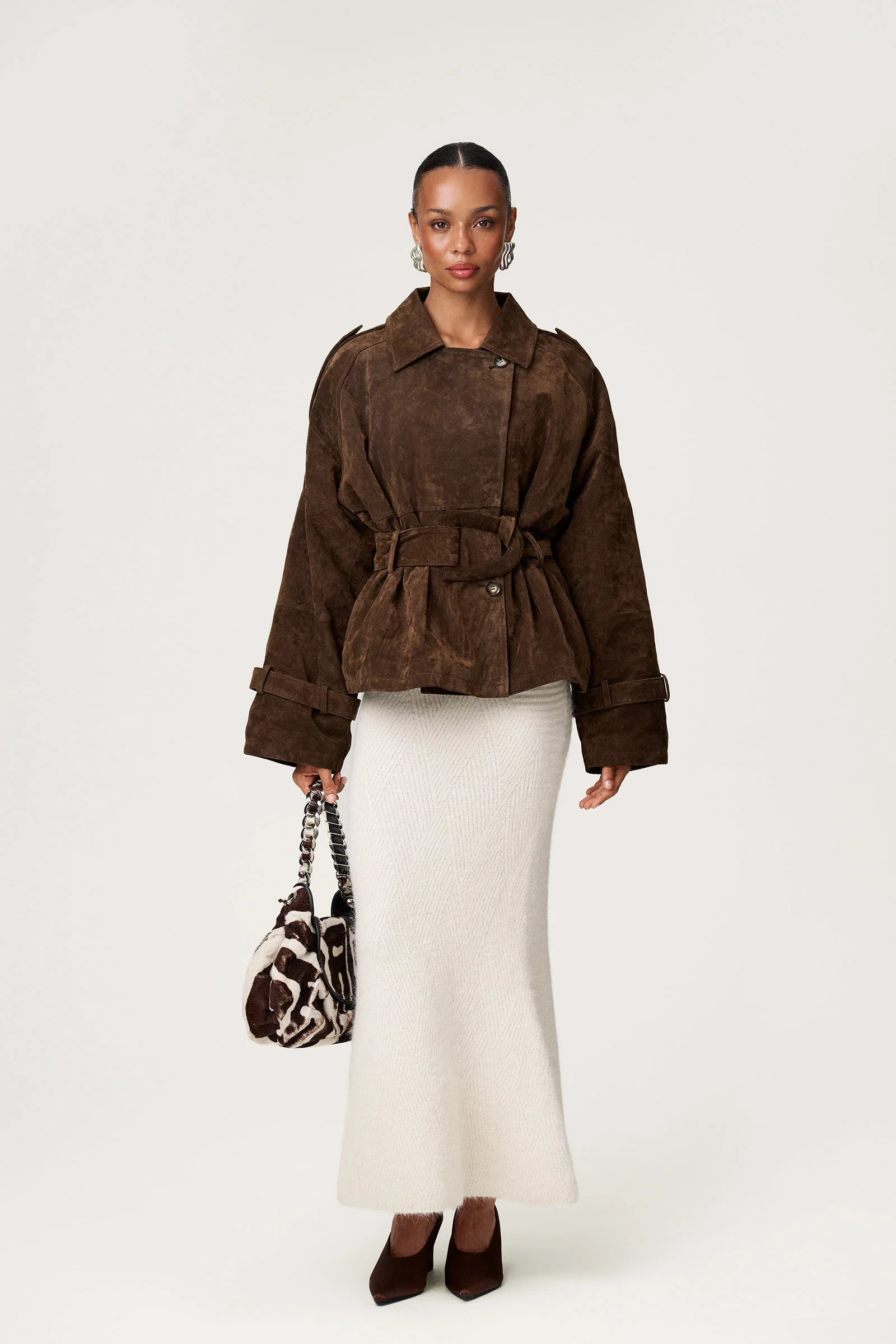 York Cropped Trench Coat - Image 6