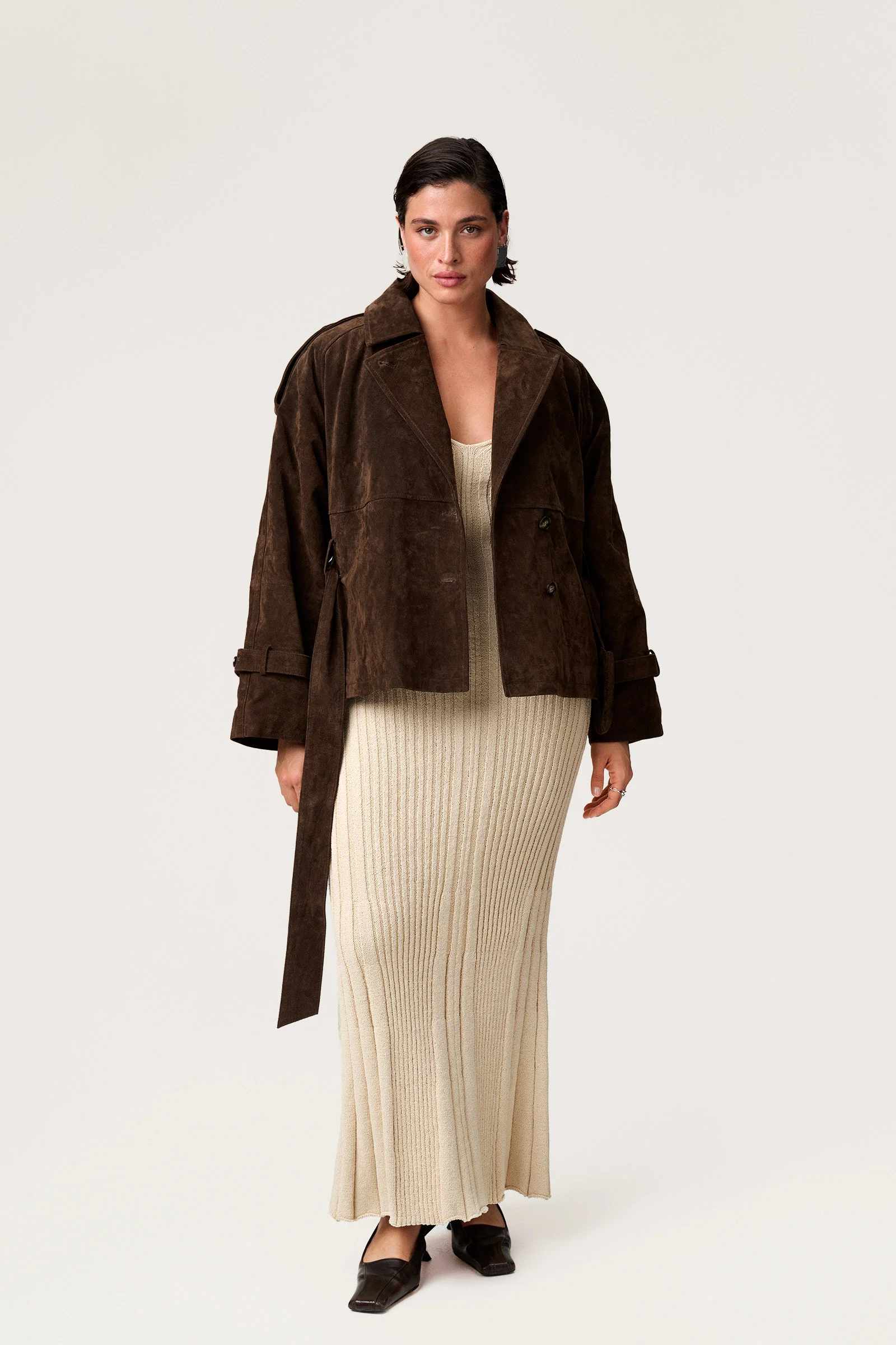 York Cropped Trench Coat - Image 9